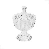 Potiche Decorativo De Cristal Bolhas 9 5x14 5cm Lyor Cor Bolhas Transparente