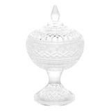 Potiche Decorativo De Cristal Com Pé Lys Wolff