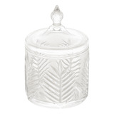 Potiche Decorativo De Cristal Palmeira 10cm X 15 5cm Lyor