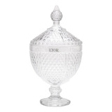Potiche Lyor Bico De Jaca Perseu De Cristal 15cm X 28cm Cor Incolor