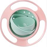 Potinho Tigela Mágica Infantil 360 Graus - Prato Anti Derramamento Para Bebês - Diversão E Praticidade - Rosa