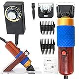 Potow Aparador De Carpete 200W Com Guia De Cisalhamento Acrílico 6 Cortadores De Escultura De Carpete De Velocidade Ajustável 18 × 5 Cm