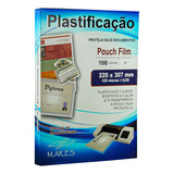 Pouch Filme Plástico Para Plastificação A4 22x30 7cm 100un Mares