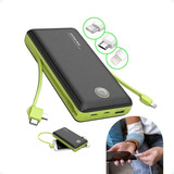 Power Bank 20 000mah Carregador Turbo Portátil Celular Cor Preto