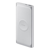 Power Bank Carregador Portátil 10000mah Indução Samsung Cor Prata