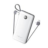 Power Bank, Carregador Portátil De 20000mah Com Carga Rápida, Múltiplas Portas, Design Leve E Proteção Inteligente Para Dispositivos Ios E Android/usb/type-c/branco/(kv-p204)