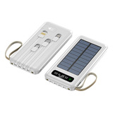 Power Bank Solar 20000mah Com 4 Portas - Carregamento Rápido