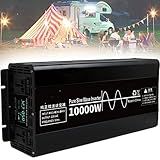 Power Inverter Pure Sine Wave 10000w DC 24V 48V Para AC 220V Transformador De Carro Com Display LCD E Tomadas AC Para RV Camping Ao Ar Livre 10000W 48V