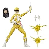 Power Rangers Coleção Relâmpago 15 Cm Mighty Morphin Yellow Ranger Colecionável Boneco De Brinquedo Com Acessórios