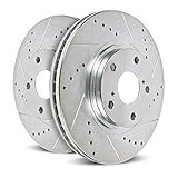 Power Stop AR85142XPR Par De Rotor Com Fenda E Perfuração Traseira
