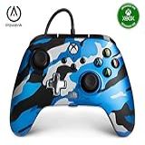PowerA Enhanced Wired Controller For Xbox Series X S Metallic Blue Camo Gamepad Wired Video Game Controller Gaming Controller Officially Licensed For Xbox