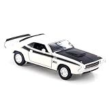 PowerToys YUGEN Miniatura Dodge Challenger T A Ano 1970 Clássico Antigo Nacional Welly Escala 1 34 Azul 