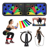 Prancha Apoio Exercicio Flexão Elastico Extendor Corda Aço