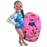 Prancha Inflável Infantil + óculos De Natação. Boia Infantil, Praia, Piscina. (rosa)