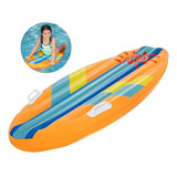 Prancha Inflável Infantil Surf Boia Colchão Piscina Laranja