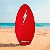 Prancha Skimboard Lightning Bolt Vermelha: Desenvolvida Para Alta Performance, Oferece Agilidade E Resistência. Ideal Para Manobras Rápidas De Surf, Durável E Perfeita Para Aventuras Na Praia No Mar.