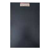 Prancheta A4 C Prendedor Lousa Portátil Mdf Preto 23x34 5cm