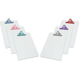 Prancheta A4 Mdf Branca Com Prendedor Color Cx Com 6 Unidade