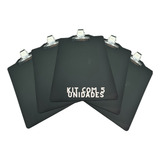 Prancheta A4 Preta Prendedor Metal Eficiente Kit C 5