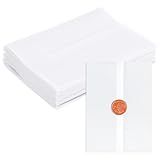 Prasacco 120 Peças De Jaquetas De Velino Para Convites De 12 X 17 Cm Papel De Velino Folhas De Velino Papel Vegetal Branco Translúcido Para Convites De Desenho Aniversário Casamento Convites