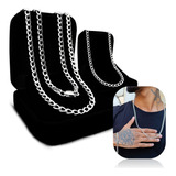 Prata 925 Conjunto Cordão 70cm Pulseira 5mm Grumet Maciça