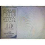 Prata Pura 999 Republic Metals 10 Oz 311 Gramas certificada