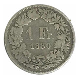 Prata Suíça- 1 Franco 1880 Rara - Frete Grátis
