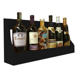 Prateleira Adega Suporte Decorativo Vinhos E Bebidas Preto