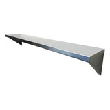 Prateleira Aérea Em Aço Inox Com Mão Francesa 100cm X 40cm