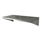 Prateleira Aéreo Em Aço Inox Com Mão Francesa 100cm X 40cm