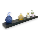 Prateleira C papeleira Porcelanato 60x11 C kit De Fixação Cor Preto