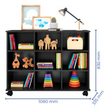 Prateleira Cubo Qmovi Organizador 9 Plateleiras Nicho Organizador Preto Pintura Uv