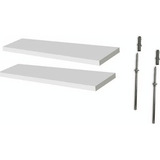 Prateleira De Mdf Branca Fosca 80x20 Kit C 2 Und Flutuante