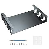 Prateleira Embaixo Da Mesa Prateleira Cinza Embaixo Da Mesa Para Laptop PC Mac Mini Computador E Gadget Prateleira De Montagem Sob Mesa Armazenamento Organizador De Mesa Suporte De Laptop De