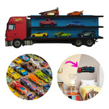 Prateleira Expositor Caminhão Até 12 Carrinhos Hot Wheels