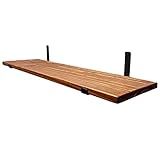Prateleira Industrial Com Suporte Mão Francesa De Madeira Pinus Maciça 1 Mt COR IPE