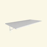 Prateleira Mesa Tampo 90x45 Mdf 25mm Mão Francesa Branco