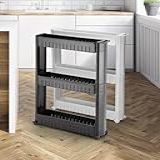 Prateleira Multiuso Com Rodizio 58x12 5x77 5cm Black Arthi