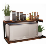 Prateleira Nicho Parede Cozinha Forno Microondas Dupla 60cm