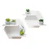 Prateleiras Madeira 2 Nichos Hexagonal Decorativo 30x30x10
