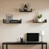 Prateleiras Nichos U Livros Decoração 40/50/60 Mdf Preto Kelan