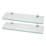 Prateleiras Vidro 6mm Temperado Incolor De 50x15 Cm 2 Peças