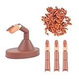 Pratique à Mão Para Unhas De Acrílico 3 Dedos Postiços Ajustáveis 1 Base Fixa Antiderrapante E 100 Peças De Pontas De Unhas Substituíveis Flexíveis Para Treinamento De Manicure E Arte De Unhas Faça