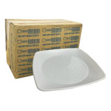 Prato Acrílico Quadrado Refeição 22cm Branco Elite C 200