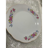 Prato Antigo Flores Decoração Jantar Porcelana Lindo