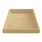 Prato Base Grande Quadrado Vaso Planta Em Polietileno 40 Cm