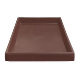 Prato Base Grande Quadrado Vaso Planta Em Polietileno 50 Cm