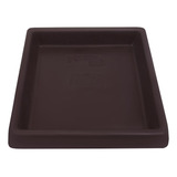 Prato Base Quadrado Vasos De Plantas Em Polietileno 26 Cm