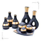 Prato Bolas Vasos Decorativos Cerâmica Mesa