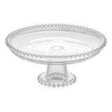 Prato Borda Com Pé Em Cristal Vidro 20x9cm Pearl Wolff